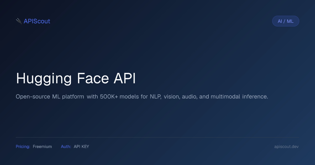 Hugging Face API | APIScout