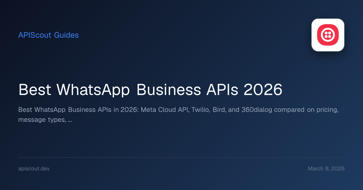 Best WhatsApp Business APIs 2026 | APIScout