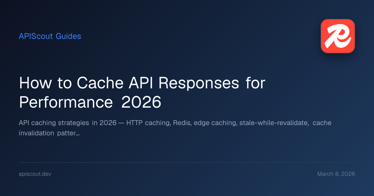 How to Cache API Responses for Performance 2026 | APIScout